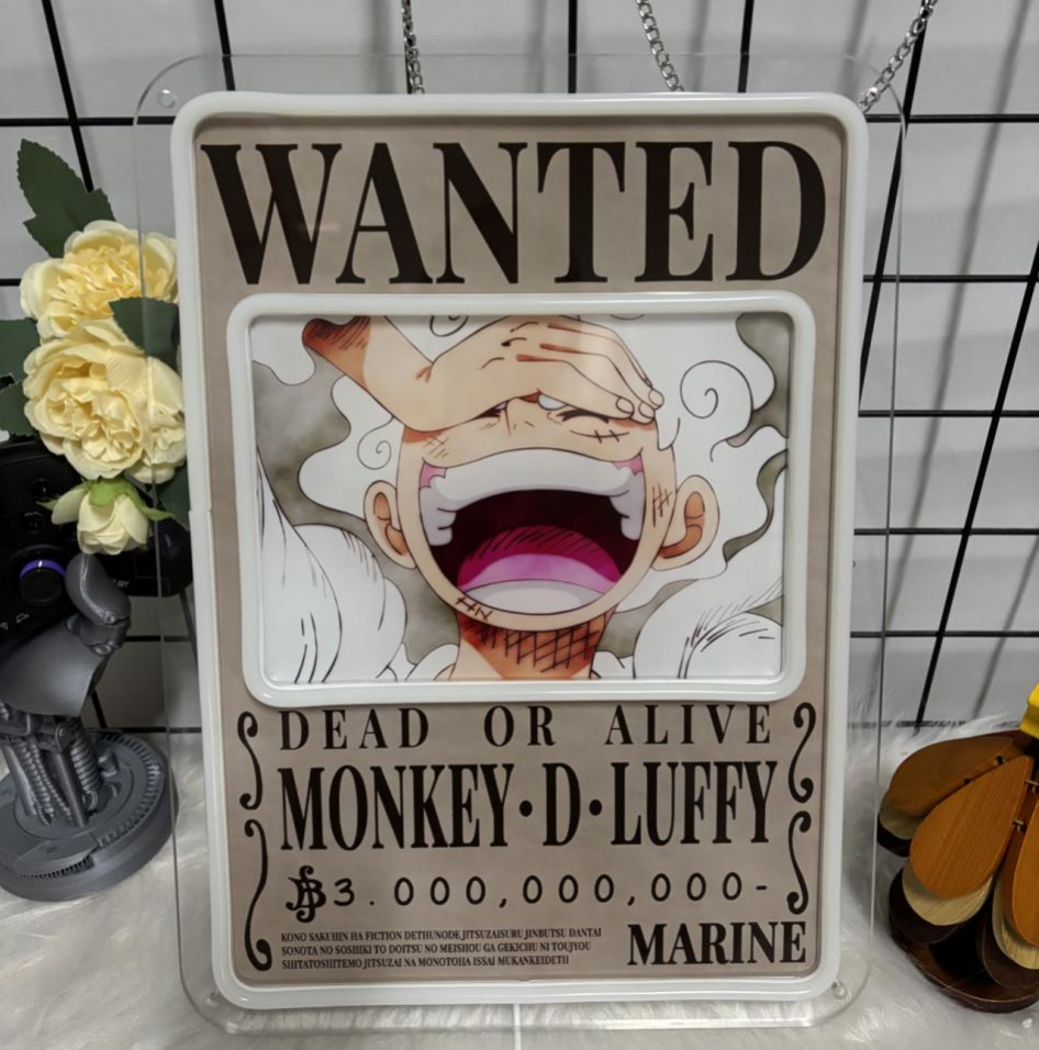 Monkey D. Luffy Wanted Poster (White Glow)